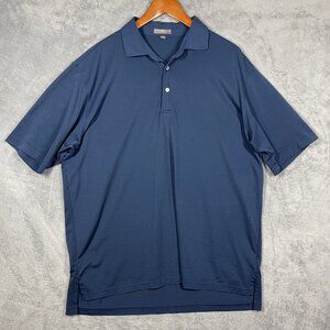 Peter Millar Summer Comfort Polo Shirt XL Blue Mens Casual Golf Wear